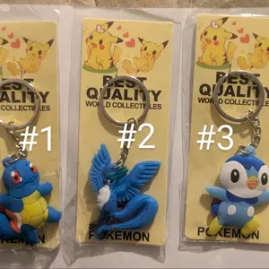 1 Anime keychain Squirtle Meowth piplup