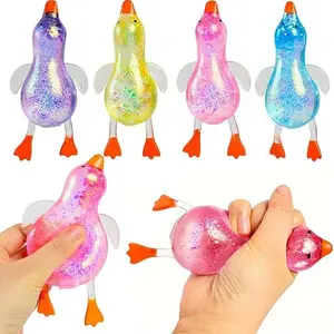 Cute Duck Squishy Sugar Stress Ball, Soft Duck Stress Relief Sugar Ball Toys and Moldable Slow Rise Relaxing Sensory Fidget Stress for Anxiety Relief