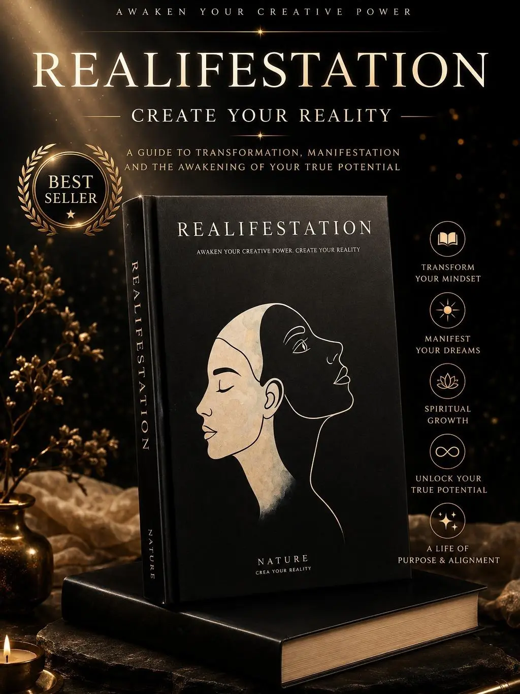 Realifestation: A Guide to Transformation Manifestation and Awakening Your True Potential Best Seller Book