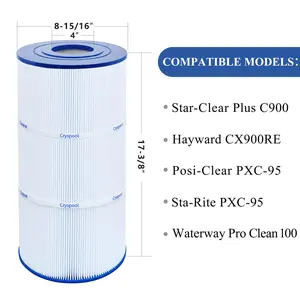 Cryspool Pool Filter Compatible with Hayward Filter Models Such As Star-Clear Plus, SwimClear Single Element and SwimClear Multi-Element.