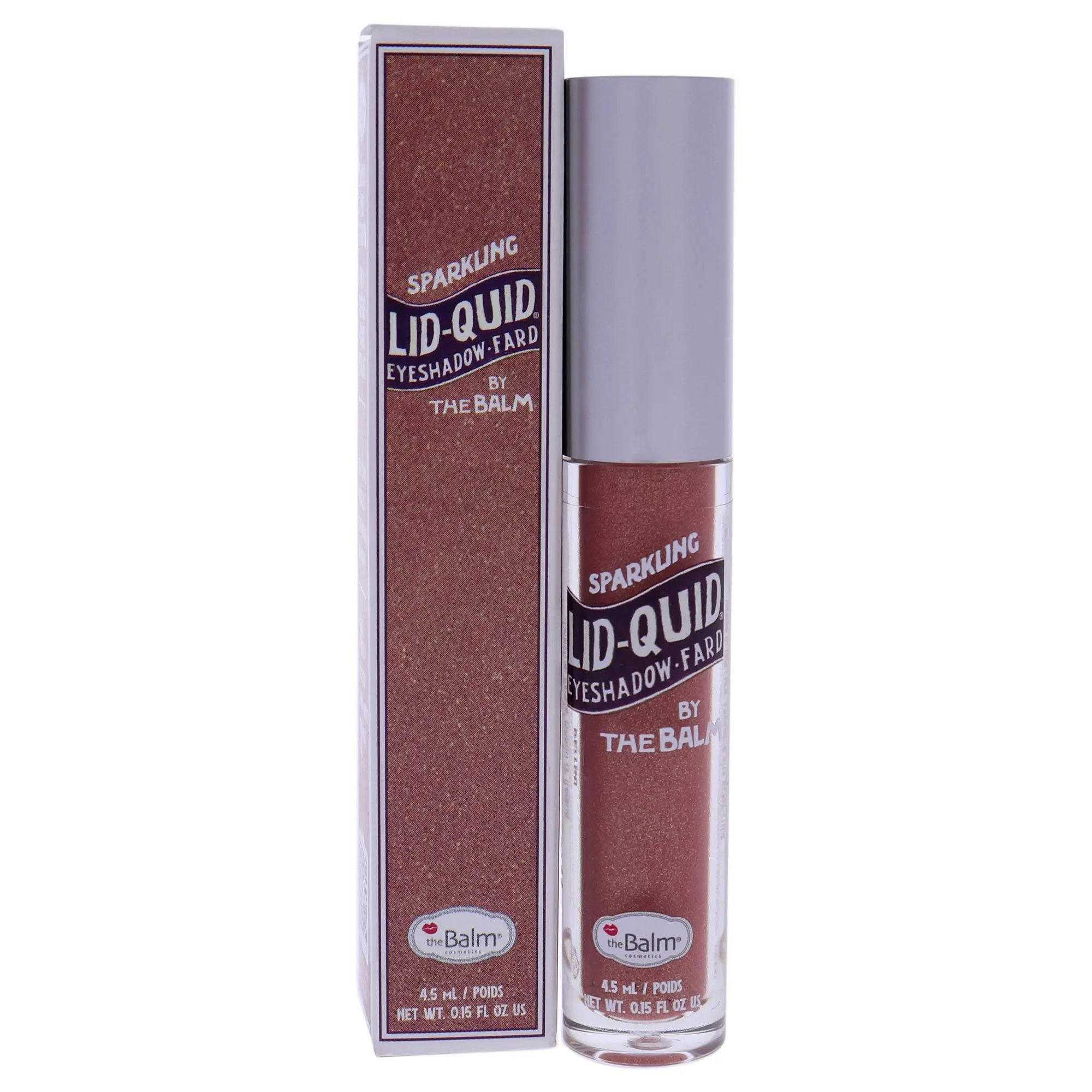 Lid-Quid Sparkling Liquid Eyeshadow Makeup - the Balm Bellini, 0.15 oz Bottle with Sparkling Effect for Women's Glamour Look