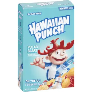 3x Hawaiian Punch Polar Blast - Flavoring Powder Drink Mix Pack - Refreshing Hydration 0.56oz
