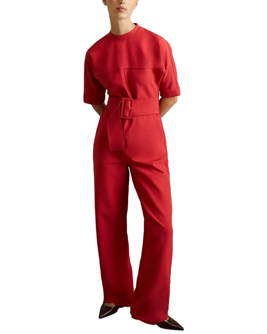 Reiss June Belted Workwear Jumpsuit