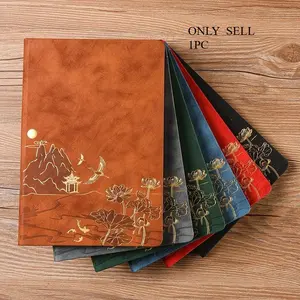 Chinsikol Leather Diary Book with Hard Cover, Vintage Style Notebook, 200 Pages Lined Paper, Ideal for School, Travel, Business, Work, Home Writing
