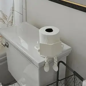 Artistic Toilet Paper Holder: Bathroom Accessory with Movable Joints — Ideal for Home Bathrooms and Office Decor