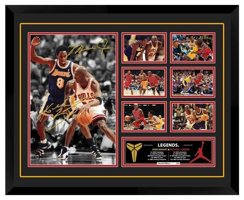 Michael Jordan Kobe Bryant 2 Legends Signed Framed Memorabilia