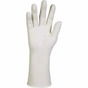 Kimtech Clean Disposable Nitrile Cleaning Gloves, Size S, 6.3 mil, 12" Long, White, Cleanroom Grade, Powder-Free, Static-Dissipative, Textured Tips, Smooth Beaded Rolled Cuffs, Ambidextrous, 100-Count Pack (56881)