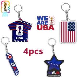 Limited Edition 2026 World Cup Keychain Official Mascot Souvenir Acrylic Football Fan Gift and Collectible Vibrant Durable Design Perfect Gift for Every Fan