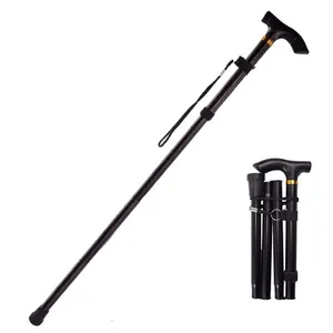Foldable Outdoor Hiking Cane, Portable Walking Stick, Hiking Pole, Adjustable Height, Travel Accessory, Suitable for Seniors, Balance and Mobility Aid