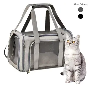 Breathable Pet Carrier Bag, Portable Pet Carrier Bag with Detachable Mat, Pet Travel Bag for Small Dogs & Cats, Pet Supplies