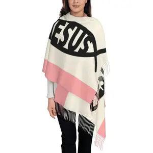 Jesus Fisher Covered Fashion Wrap Scarf