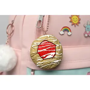 Strawberry Thumbprint Cookie Clicker Fidget Keychain