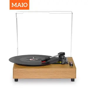 Record Player E300, Turntable, Record Player with 2 Stereo Speakers(3W each), Wireless 3-Speed 33/45/78RPM, Support Headphone Jack/USB/AUX-IN/RCA-Out and USB recording，Gift For Valentine Day Automatic Dvd record player karaoke machine Bluetooth