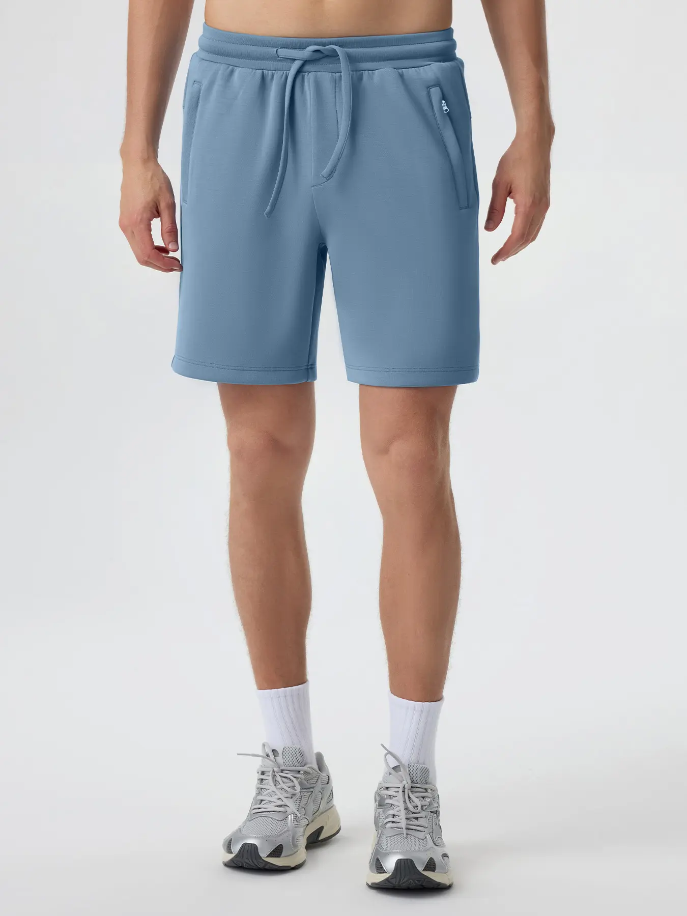 Fioboc Men's Modal Blend Casual Short 8", Smooth Breathable Lounge Shorts with Zipper Pockets