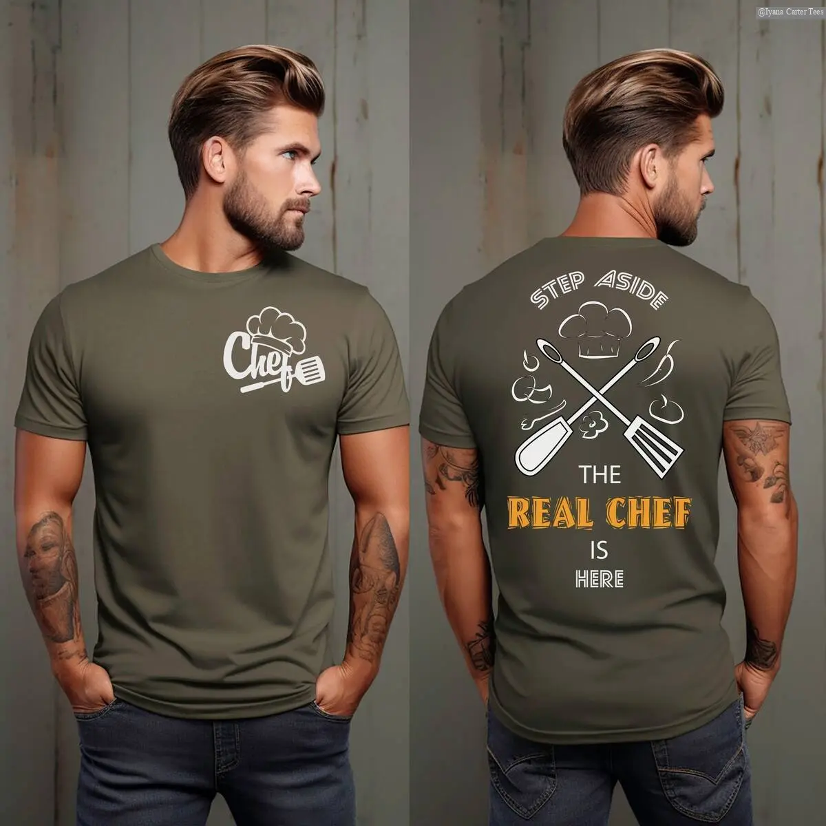 Unique Chef TShirt, Gift for Him, Trendy Printed Tee For Dad, Chef Life Clothing, Funny Kitchen Tshirt , Unisex Vintage Shirt