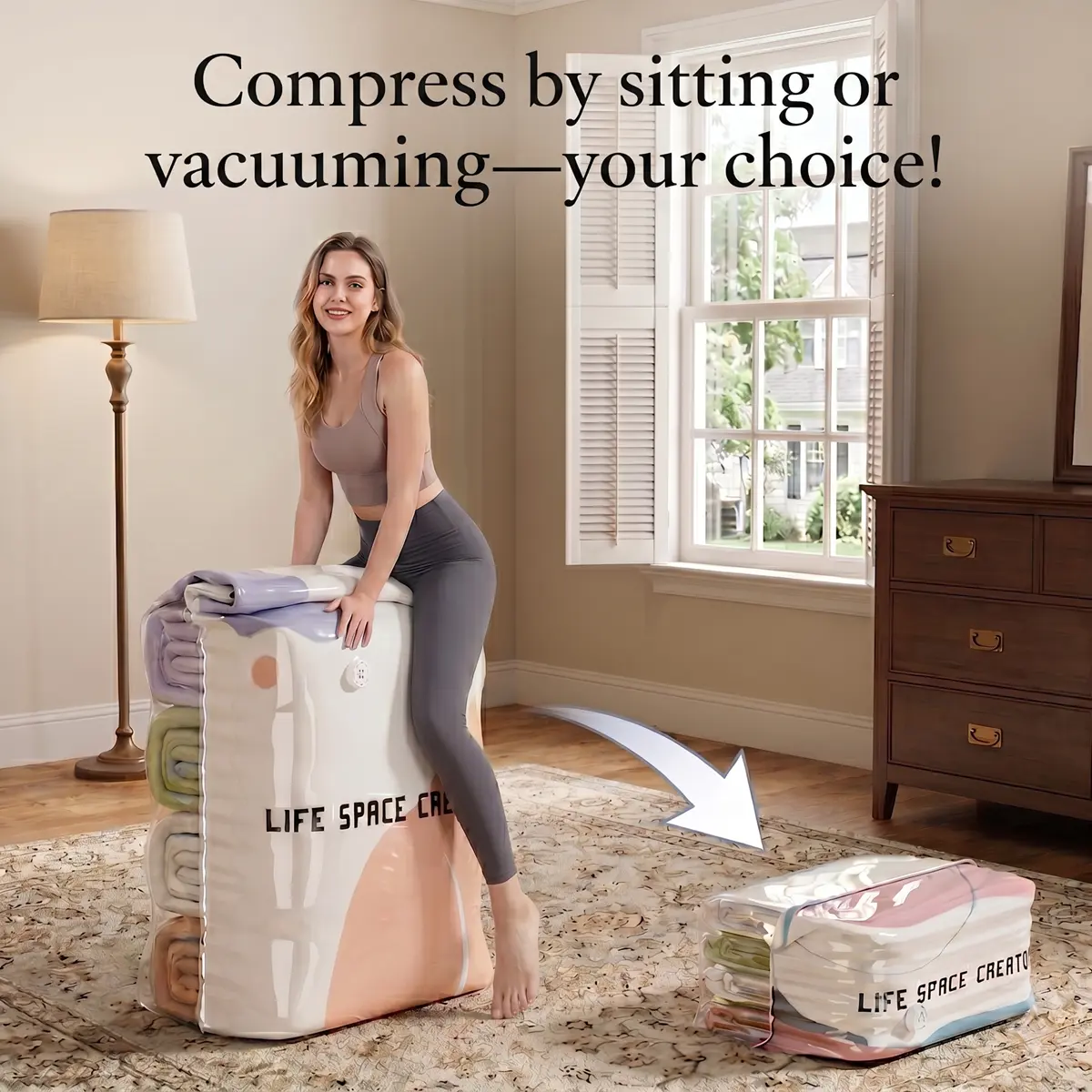 4-PACK, Cube vaccum bag for winter bedding, Clothing