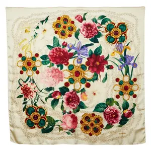 Pre-owned CHANEL 1 Small Leather Goods Gripoix silk scarf GZ