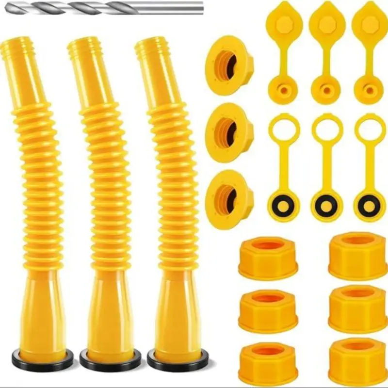 Gas Can Spout Replacement Kit, 3 Sets Gas Can Spout Nozzle Replacement, Home Essentials Suitable for Most 1/2/5/10 Gal Can