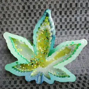 Green Variety Resin Leaf Tray for Home Decorations and Ornaments