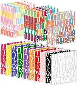 Letter Stickers Alphabet Stickers 2 Inch Large Vinyl Letter Sticker 20 Sheets 1000 count Self-Adhesive Poster Number Letters Sticker  for Water Bottles Mailbox Craft Scrapbooking Decor Multicolor
