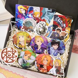 5 Ops Fullmetal Alchemist Pin Buttons | Anime Character Pins Brooches Pins