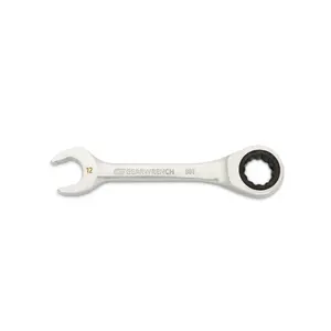 Gearwrench KD86842 12 mm 90T Stubby Combo Ratcheting Wrench