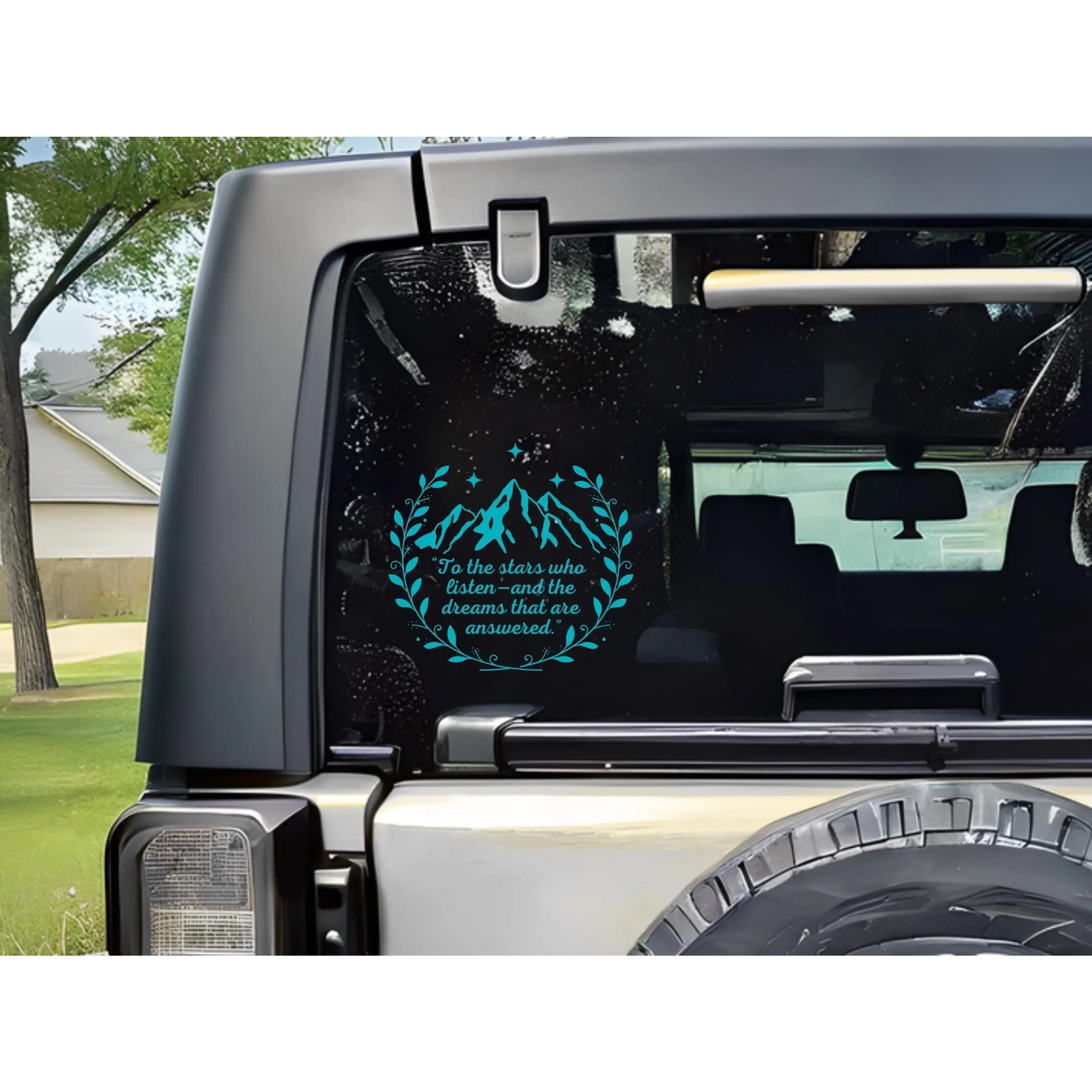 ACOTAR To the Stars Who Listen Car Decal, UV 3D Sticker, Sarah J Maas Licensed A Court of Thorns and Roses Window Sticker, Kindle Sticker – FASTSHIPPING