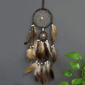Handmade Native American Dream Catchers Bohe Wall Hanging Ornament for Kids Bedroom Car Home Decoration Birthday Party