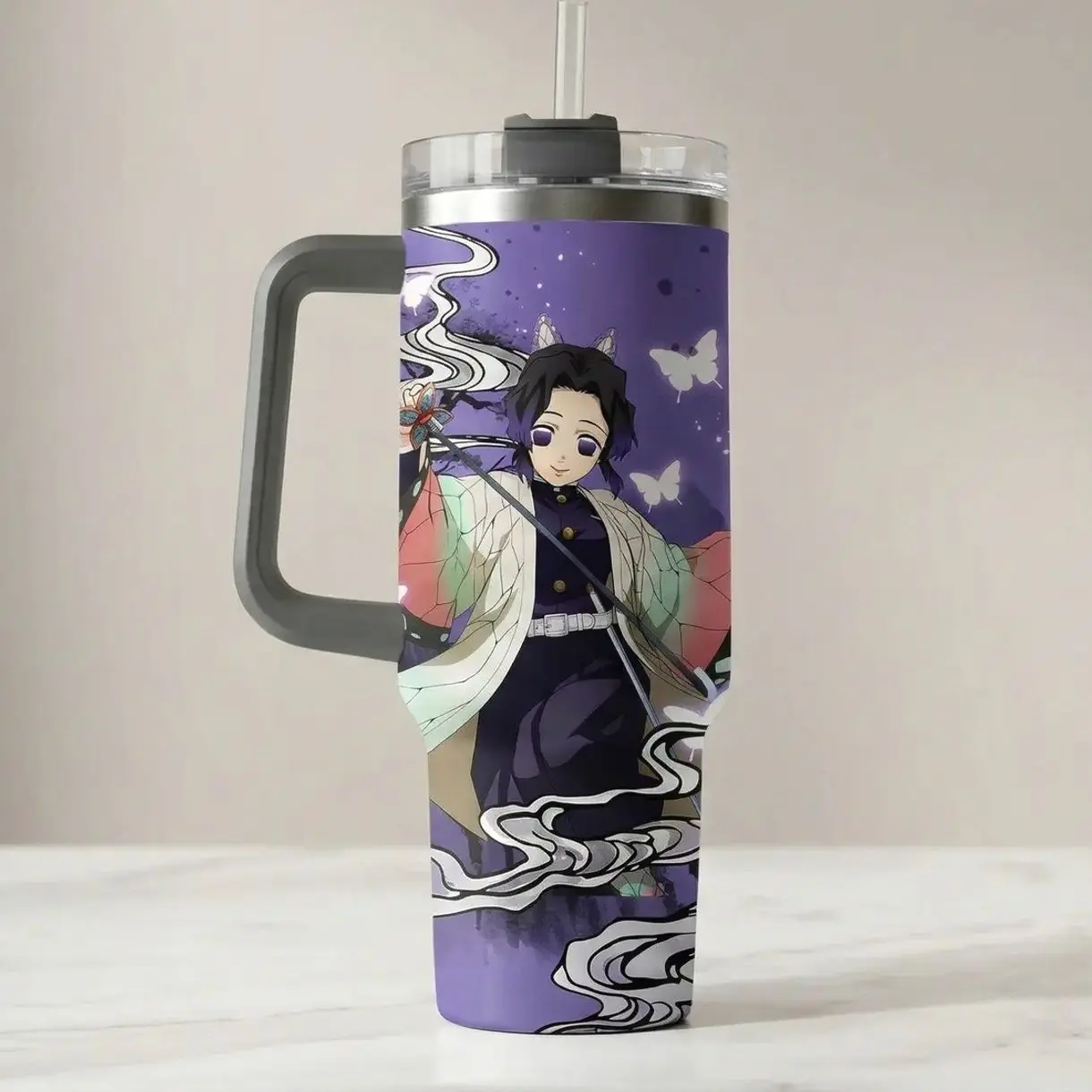 Shinobu Kocho Kimestu no Yaiba Demon Slayer Anime 40oz Stainless Steel Tumbler