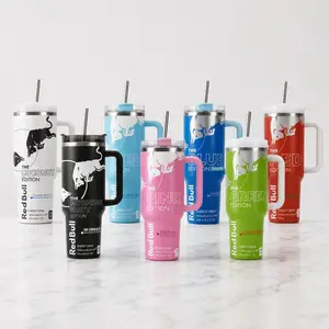 Redpull Full Edition 40oz 30oz Stainless Steel Tumbler With Straw, Double Wall Vacuum Insulated Travel Mug