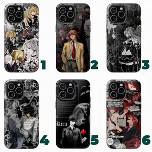 6 styles Death Note Anime v2 Phone Case | L Light Misa Shinigami Ryuk Death Note Merch Gift for Fans fit iPhone 17 16 pro max to SE, SS Galaxy S21-25