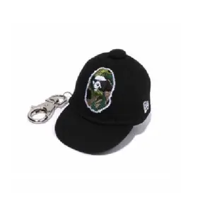 Bape Ape Head ABC Green Camo New Era Cap Keychain Black