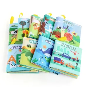 Early Educational Cloth Book for Babies – Sound, Washable, Sensory Stimulation | Montessori Toys Official