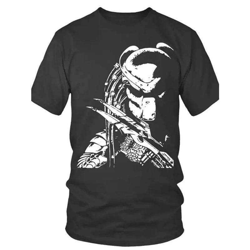 Unisex Classic Predator Sci-Fi Horror Movie Graphic Sport T-Shirt | 80s Cult Film Oversized Cotton Streetwear Tee for Men & Women Unisex Classic Predator Sci-Fi Horror Movie Graphic Sport T-Shirt | 80s Cult Film Oversized Cotton Streetwear Tee for Men & Women