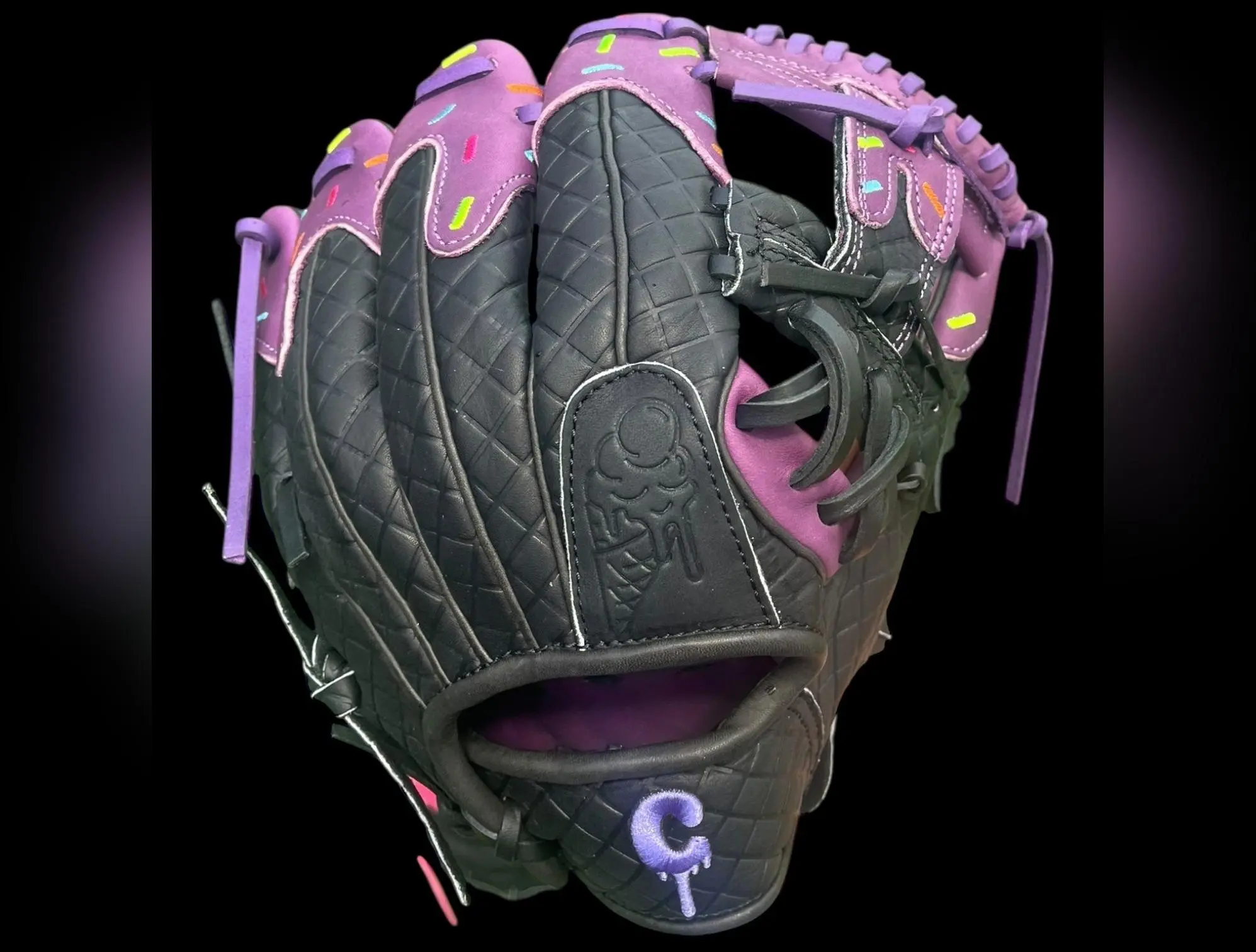 Custom Youth Ice Cream Series Cowhide 11.5” I-Web Black Purple Baseball Glove