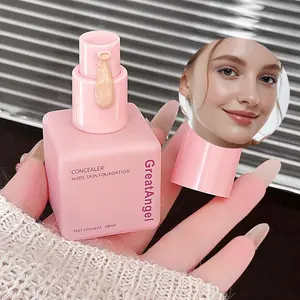 High Coverage Bare Makeup Concealer Foundation Liquid Lightweight and Smooth Covers Acne Marks and Blemishes One-Click Skin Smoothing