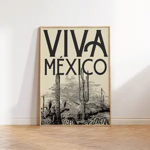 Retro Mexico Art Poster Mexico Wall Art Mexico Travel Poster Vintage Wall Art Mexican Poster Retro Mexico Print