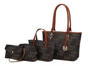 MKF Collection Alexy M Signature Vegan Leather Women’s Bag by Mia K – 4 Pcs set
