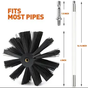 Dryer Vent Cleaner Kit with Flexible Lint Brush and Drill Attachment, house fire prevention