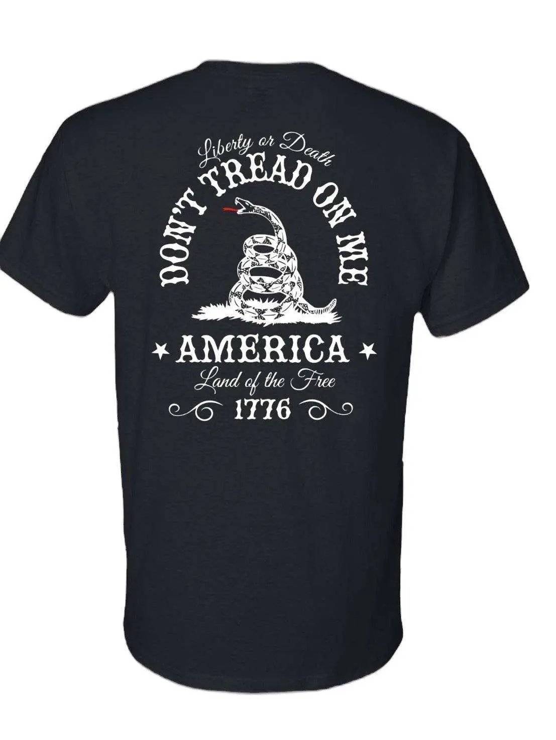 Don't Tread on Me T-Shirt - DryBlend Moisture Wicking High Quality TShirt Adult Tee Genx Collar Cotton Shortsleeve Menswear Streetwear