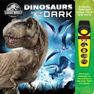 Jurassic World Dinosaurs in the Dark Sound Book and Flashlight Toy Set PI Kids