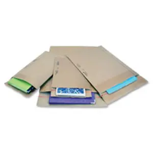 Sealed Air SEL89667 Jiffy Rigi Bag Mailers - Natural Kraft, 100 Percent Curbside Recyclable, High Percentage Recycled Material, Extra-Rigid Construction, Convenient Tear Tape, Ideal for Low-Profile Items