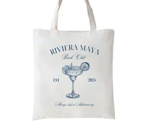 Club Bachelorette Bridesmaid Canvas Tote Bag, Custom Bachelorette Party Favors Tote, Bachelorette Totes Club, Club Bachelorette Bridesmaid Favors Tote Bag Custom Design Color