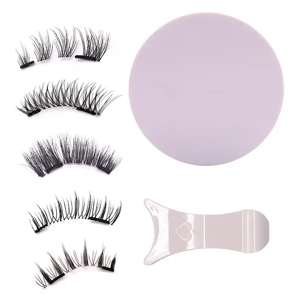 C Curl Magnetic Lash Clusters, Makeup Eyelash Extensions - Multi-Pair, Thin, Glue-Free, Reusable, Durable, Waterproof, Affordable, Easy-to-Operate, Gentle, with Matching Curler for Daily Commute