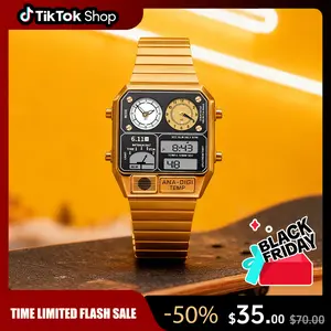 Premium and Stylish Quartz Watch, Multi-functional Waterproof Luminous Watch with Date Display, Sleek Dual-Display Design, Ideal Gift