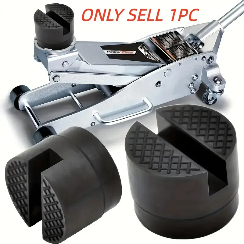 Rubber Car Jack Pad, Rubber Universal Fit Car Jack Pad, Slotted Design Floor Adapter Protective Frame Protector Durable Repair Tool for Pinch Weld Side Lifting Jack Stand Vehicle Maintenance Stability Durability