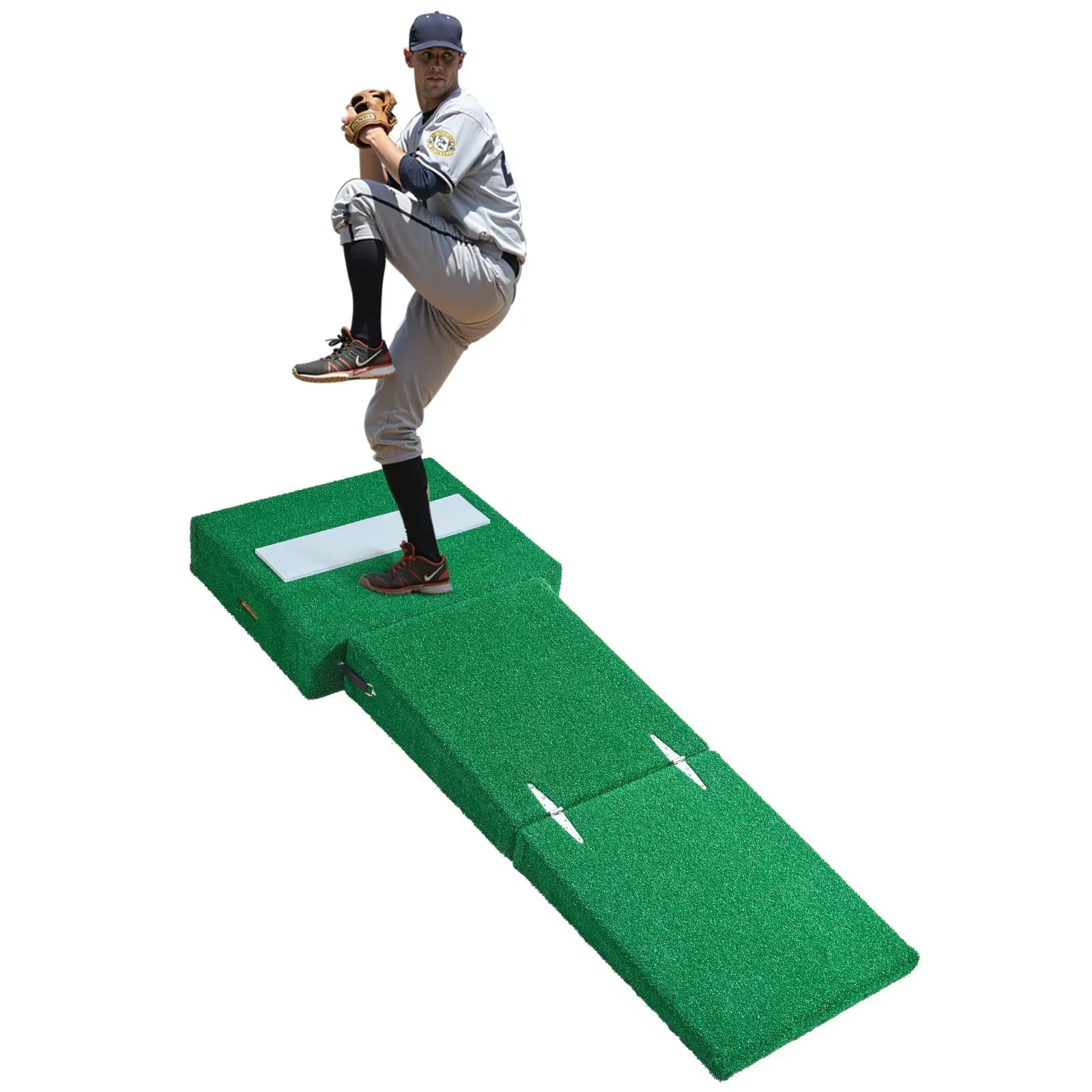 85-Inch Portable Pitching Mound For Baseball And Softball Practice, Easy Assembly, Durable Outdoor Training Equipment, Adjustable Height, Stable Base, Ideal For Backyard, Field, School, And Recreational Training Sessions