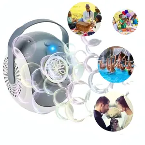 Bubble Machine - Automatic Bubbles Blower for Kids, Toddlers - 360° Rotation & 75° Adjustment, Bubble Toys with LED Light - Gifts for Boys, Girls, Halloween, Outdoor, Birthday, Party