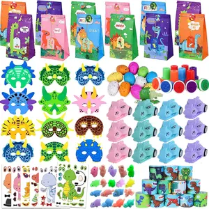 114 Piece Dinosaur Party Favor Bags, Party Favors Assortment, Birthday Party Supplies, Kids Dinosaur Party Accessories, Boy Girl Birthdays, Classroom Prizes