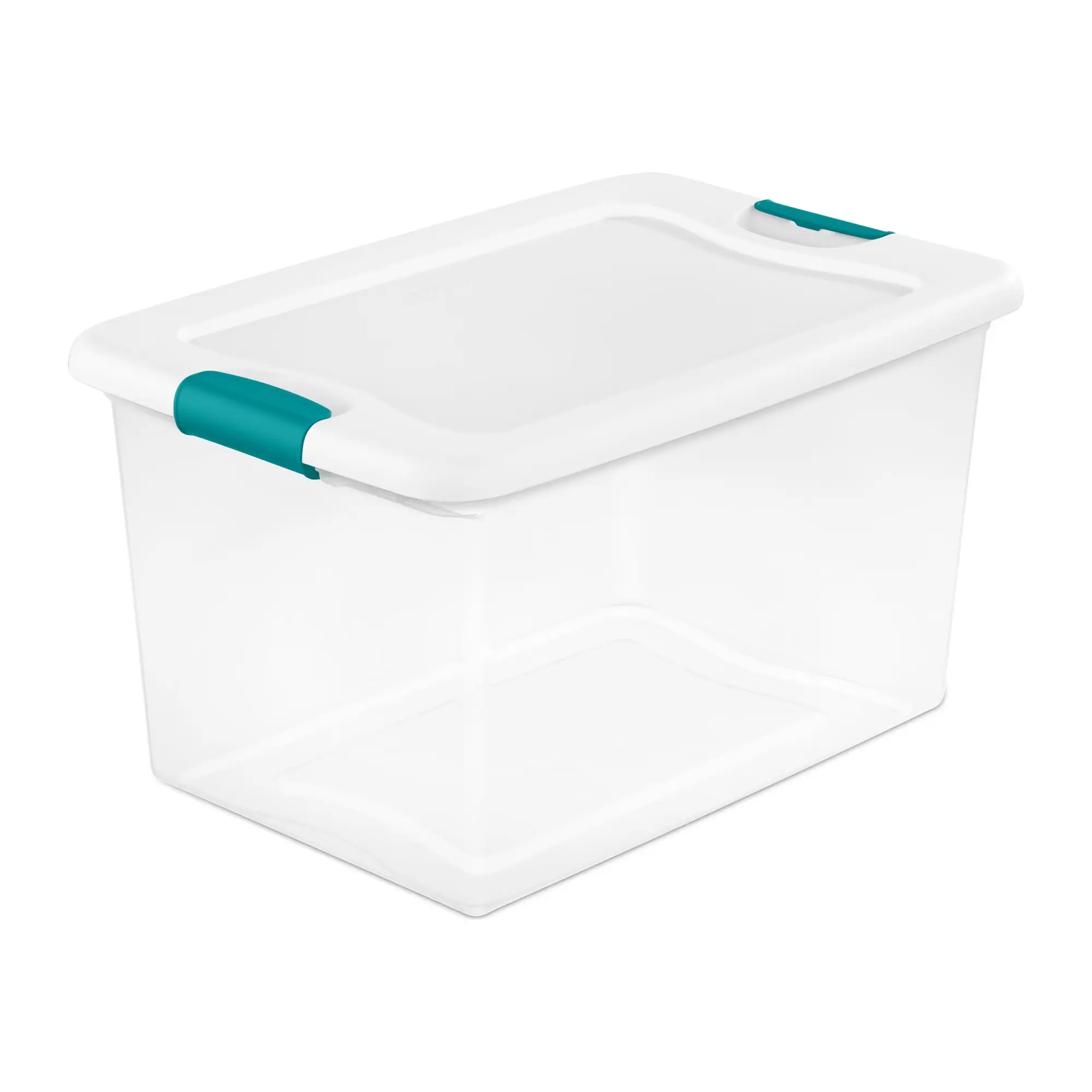 Sterilite 66-Qt Large Latching Storage Bin, Clear Plastic Storage Container with Secure Latch Lid...